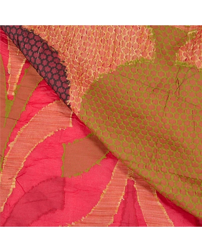 Sanskriti Vintage Dark Red Sarees 100% Pure Silk Hand-Woven Sari Craft Fabric, PS-58922-Dark Red-Woven Work-100% Pure Silk-2