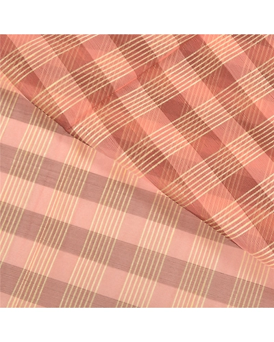 Sanskriti Vintage Peach Indian Sarees Art Silk Woven Sari Craft 5 Yard Fabric, PS-59117-Peach-Woven Work-Art Silk-2