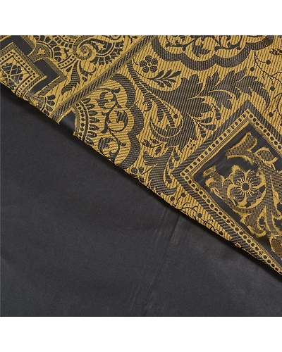 Sanskriti Vintage Black Indian Sarees Art Silk Woven Sari Craft  Fabric, PS-59187-Black-Woven Work-Art (Artificial) Silk-3