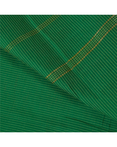 Sanskriti Vintage Green Sarees Cotton Woven Ilkal Premium Sari 5 Yard Fabric, PS-59704-Green-Woven Work-Cotton-2