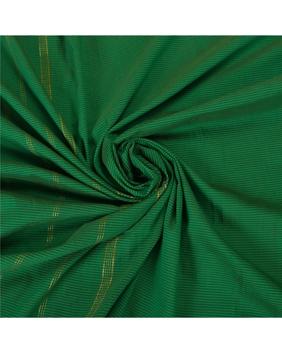 Sanskriti Vintage Green Sarees Cotton Woven Ilkal Premium Sari 5 Yard Fabric, PS-59704-Green-Woven Work-Cotton-6