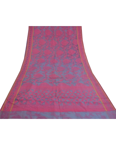 Sanskriti Vintage Blue Sarees Pure Organza Silk Woven Premium Sari Fabric, PS-59718-Shade Of Blue-Woven Work-100% Pure Organza Silk-9