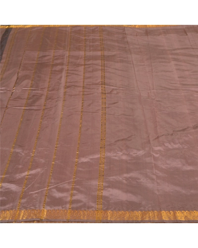 Sanskriti Vintage Mauve Sarees Art Silk Woven Zari Sari Craft 5 Yard Soft Fabric, PS-59788-Mauve-Zari Work-Art Silk-4