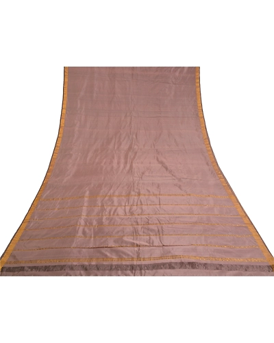 Sanskriti Vintage Mauve Sarees Art Silk Woven Zari Sari Craft 5 Yard Soft Fabric, PS-59788-Mauve-Zari Work-Art Silk-9