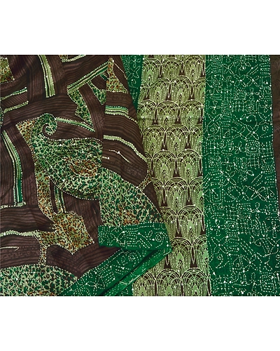Sanskriti Vintage Purple Sarees Pure Silk Hand Embroidered Kantha Sari Fabric, PS-60034-Shade Of Purple &amp; Green-Thread Work-100% Pure Silk-9