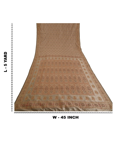 Sanskriti Vintage Grey Sarees 100% Pure Silk Woven Premium Sari Craft Fabric, PS-60172-Shade Of Grey-Woven Work-Pure Silk-1