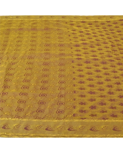 Sanskriti Vintage Green Indian Sarees Art Silk Woven Premium Sari Fabric, PS-60283-Shade Of Green-Woven Work-Art Silk-4