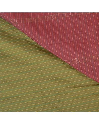 Sanskriti Vintage Green Sarees Art Silk Woven Ilkal Premium Sari 5 Yard Fabric, PS-60297-Dark Red &amp; Green-Woven Work-Art Silk-3