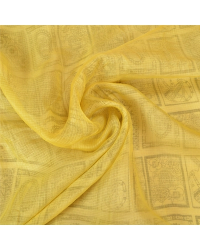Sanskriti Vintage Green Sarees 100% Pure Silk Printed Woven Kota Sari Fabric, PS-60391-Green &amp; White-Printed Work-Pure Silk-7