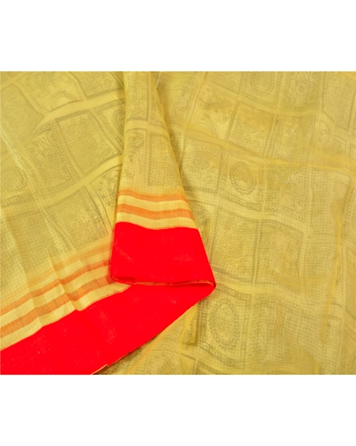 Sanskriti Vintage Green Sarees 100% Pure Silk Printed Woven Kota Sari Fabric, PS-60391-Green &amp; White-Printed Work-Pure Silk-10