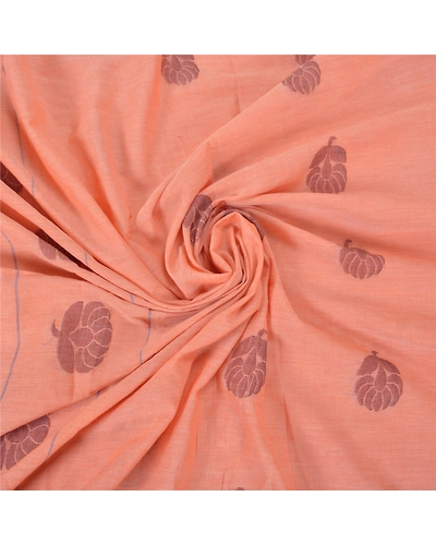 Sanskriti Vintage Pink Indian Sarees 100% Pure Cotton Hand-Woven Sari Fabric, PS-60417-Shade Of Pink-Woven Work-100% Pure Cotton-7