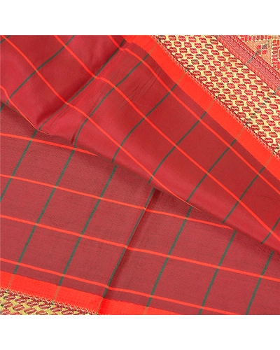 Sanskriti Vintage Dark Red Indian Sarees Blend Silk Woven Premium Sari Fabric, PS-60570-Dark Red-Woven Work-Blend Silk-3