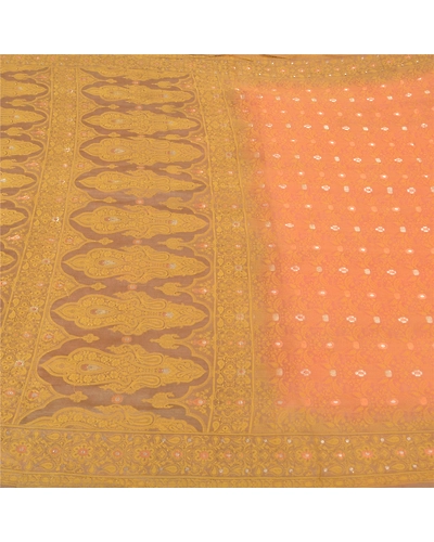 Sanskriti Vintage Pink Sarees 100% Pure Silk Woven Premium Sari Craft Fabric, PS-60687-Shade Of Rusty Purple &amp; Pink-Woven Work-100% Pure Silk-4