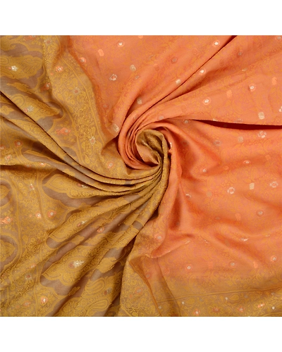 Sanskriti Vintage Pink Sarees 100% Pure Silk Woven Premium Sari Craft Fabric, PS-60687-Shade Of Rusty Purple &amp; Pink-Woven Work-100% Pure Silk-7