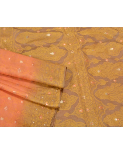 Sanskriti Vintage Pink Sarees 100% Pure Silk Woven Premium Sari Craft Fabric, PS-60687-Shade Of Rusty Purple &amp; Pink-Woven Work-100% Pure Silk-8