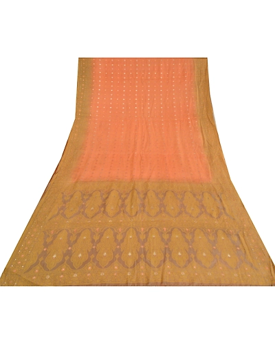 Sanskriti Vintage Pink Sarees 100% Pure Silk Woven Premium Sari Craft Fabric, PS-60687-Shade Of Rusty Purple &amp; Pink-Woven Work-100% Pure Silk-9