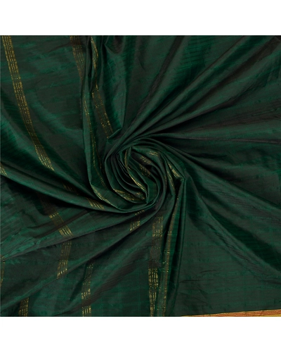 Sanskriti Vintage Green Sarees Art Silk Woven Premium Zari Sari Craft Fabric, PS-60784-Green-Zari Work-Art Silk-7