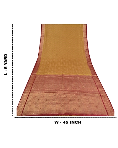 Sanskriti Vintage Green Sarees Art Silk Embroidered Woven Premium Sari Fabric, PS-60794-Shade Of Green &amp; Dark Red-Thread Work-Art Silk-1
