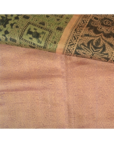 Sanskriti Vintage Cream Indian Sarees Cotton Silk Woven Premium Sari Fabric, PS-60992-Shade Of Cream-Woven Work-Cotton Silk-3