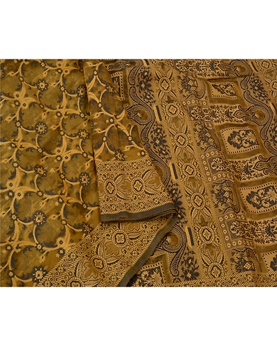 Sanskriti Vintage Green Sarees Pure Organza Silk Woven Premium Sari Fabric, PS-61166-Green-Woven Work-Pure Organza Silk-10