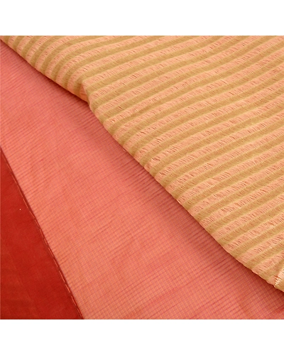 Sanskriti Vintage Pink Sarees Art Silk Woven Premium Sari Fabric Stitched Blouse, PS-61241-Pink-Woven Work-Art Silk-4