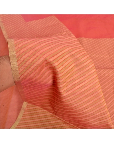 Sanskriti Vintage Pink Sarees Art Silk Woven Premium Sari Fabric Stitched Blouse, PS-61241-Pink-Woven Work-Art Silk-6