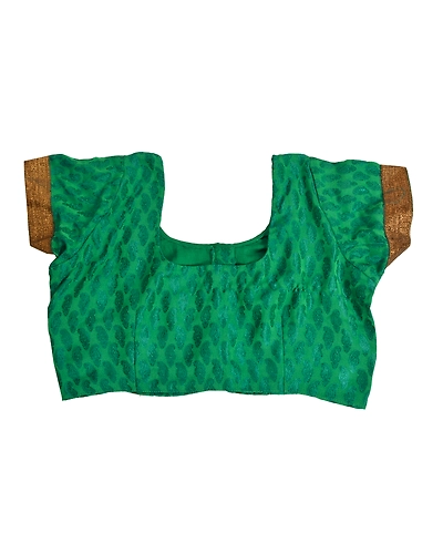 Sanskriti Vintage Green Sarees Art Silk Woven Sari Fabric With Stitched Blouse, PS-61252-Green-Woven Work-Art Silk-10