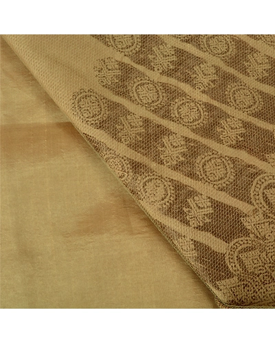 Sanskriti Vintage Olive Green Sarees Pure Silk Woven Premium Sari Craft Fabric, PS-61270-Olive Green-Woven Work-100% Pure Silk-3