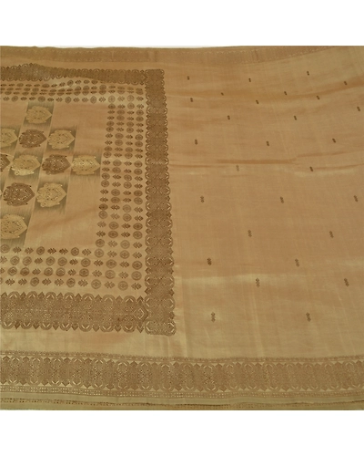 Sanskriti Vintage Olive Green Sarees Pure Silk Woven Premium Sari Craft Fabric, PS-61270-Olive Green-Woven Work-100% Pure Silk-4