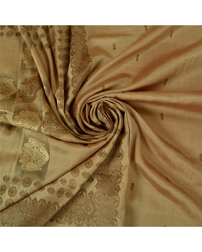 Sanskriti Vintage Olive Green Sarees Pure Silk Woven Premium Sari Craft Fabric, PS-61270-Olive Green-Woven Work-100% Pure Silk-7