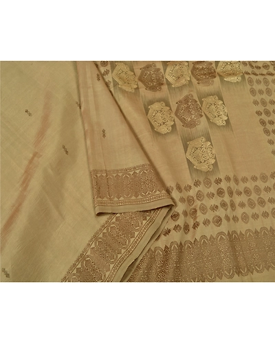 Sanskriti Vintage Olive Green Sarees Pure Silk Woven Premium Sari Craft Fabric, PS-61270-Olive Green-Woven Work-100% Pure Silk-10