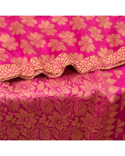 Sanskriti Vintage Magenta Sarees Art Silk Woven Premium Sari Craft 5 Yard Fabric, PS-61272-Magenta-Woven Work-Art Silk-6