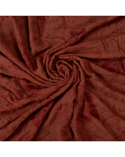 Sanskriti Vintage Brown Sarees Blend Georgette Embroidered Premium Sari Fabric, PS-61324-Brown-Thread Work-Blend Georgette-7