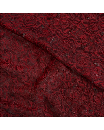 Sanskriti Vintage Dark Red Sarees Art Silk Hand Beaded Woven Ethnic Sari Fabric, PS-61335-Dark Red-Beaded Work-Art Silk-3
