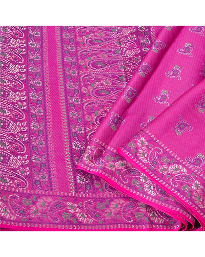Sanskriti Vintage Purple Indian Sarees Art Silk Woven Cultural Sari Craft Fabric, PS-61352-Purple-Woven Work-Art Silk-11