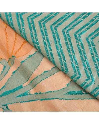 Sanskriti Vintage Cream Indian Sarees 100% Pure Silk Woven Sari Craft Fabric, PS-61355-Cream-Woven Work-Pure Silk-2