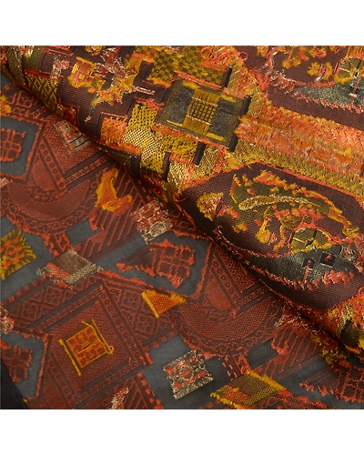 Sanskriti Vintage Brown Sarees 100% Pure Silk Woven Premium Sari Craft Fabric, PS-61398-Brown &amp; Black-Woven Work-Pure Silk-3