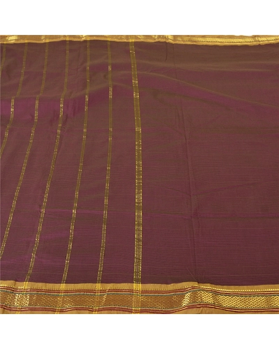 Sanskriti Vintage Purple Sarees Art Silk Woven Ilkal Rare Premium Sari Fabric, PS-61495-Purple-Woven Work-Art Silk-4