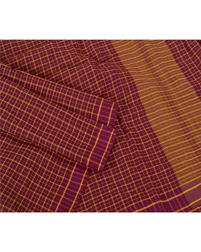 Sanskriti Vintage Purple Sarees 100% Pure Cotton Woven Premium Sari Craft Fabric, PS-61661-Purple-Woven Work-Pure Cotton-9