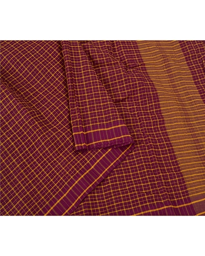 Sanskriti Vintage Purple Sarees 100% Pure Cotton Woven Premium Sari Craft Fabric, PS-61661-Purple-Woven Work-Pure Cotton-11