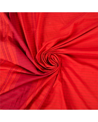 Sanskriti Vintage Orange Indian Sarees Cotton Silk Woven Premium Sari Fabric, PS-61707-Orange-Woven Work-Cotton Silk-8