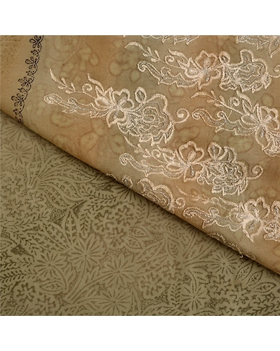 Sanskriti Vintage Olive Green Sarees Pure Georgette Silk Embroidered Sari Fabric, PS-61739-Shade Of Olive Green-Thread Work-Pure Georgette Silk-3