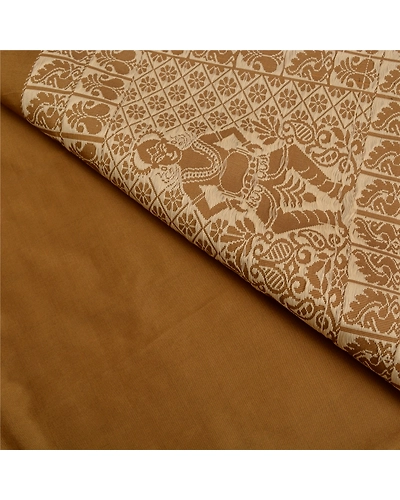 Sanskriti Vintage Heena Green Sarees Art Silk Woven Baluchari Indian Sari Fabric, PS-61818-Heena Green-Woven Work-Art Silk-3