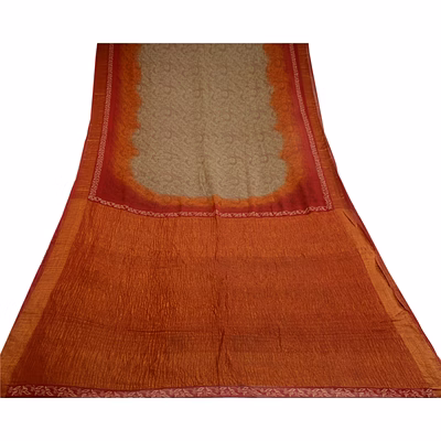 sanskriti vintage olive green pure georgette silk sarees print sari craft fabric, prg-10417