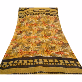 sanskriti vintage sarees green pure georgette sillk printed sari craft fabric, prg-9623