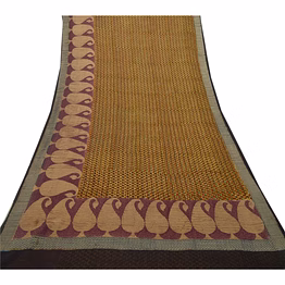 sanskriti vintage sarees 100% pure georgette silk printed sari decor 5yd fabric, prg-9348