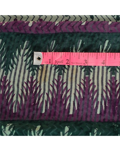 Sanskriti Vintage Purple Sarees Pure Georgette Silk Printed Sari Craft Fabric, PRG-4321-Purple-Printed Floral Design-Pure Georgette Silk-3