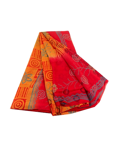 Sanskriti Vintage Yellow Sarees Pure Georgette Silk Printed Sari Craft Fabric, PRG-4969-Yellow-Printed Floral Design-Pure Georgette Silk-2