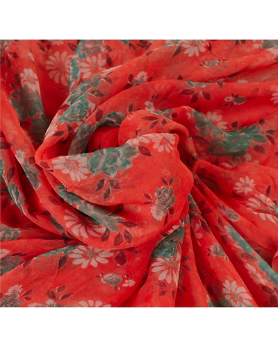 Sanskriti Vintage Peach Indian Sarees Blend Georgette Printed Sari Craft Sari, PRG-5200-Peach-Printed Floral Design-Blend Georgette-5