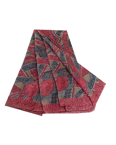 Sanskriti Vintage Rusty Purple Sarees Pure Georgette Silk Printed Sari Fabric, PRG-10509-Rusty Purple-Printed Floral Design-Pure Georgette Silk-2